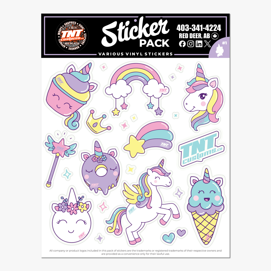 Unicorn Sticker Pack – Durable Vinyl Decal Sheets for Laptops, Water Bottles & More