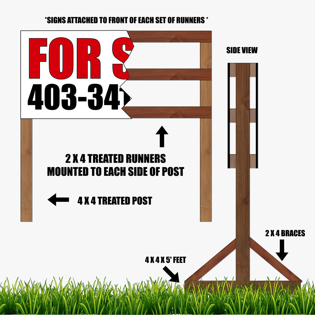 4' x 8' Freestanding Single/Double Frame