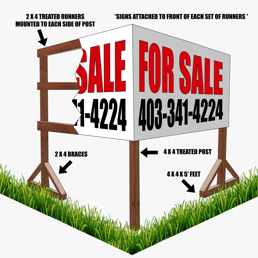 4' x 8' Freestanding V Frame