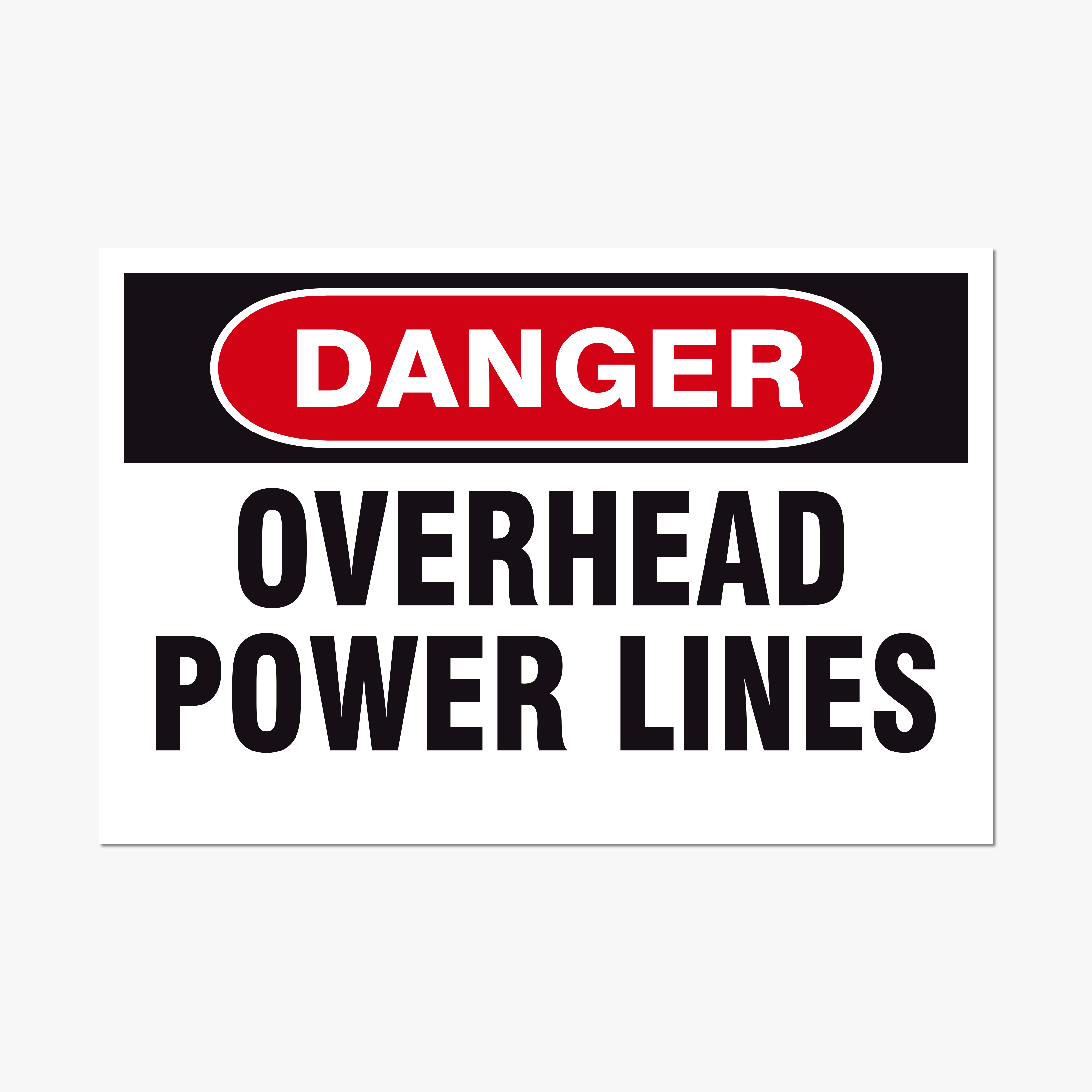 Overhead Power Lines 12x18 Safety Signs – Customizable ACM or Aluminum ...